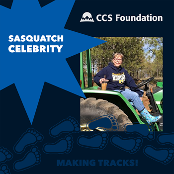 Cathy in the Sasquatch Celebrity border