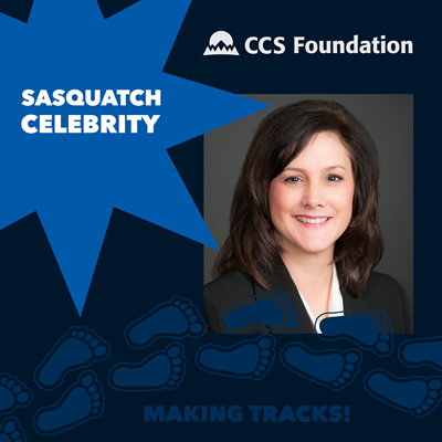 Kathy in the Sasquatch Celebrity banner